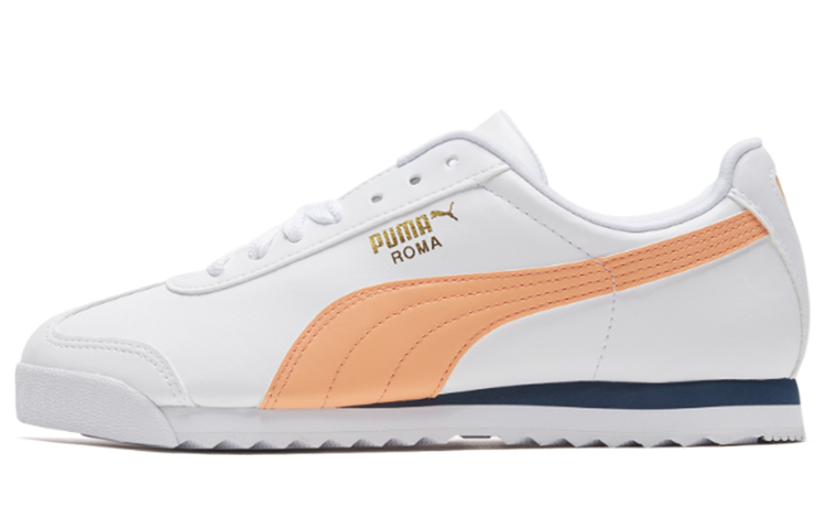 Buy 푸마 로마 베이직+ 화이트/오렌지 (Puma Roma Basic+ 화/오) 369571-12