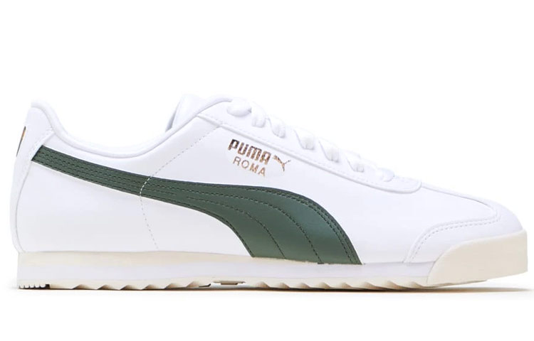 Order 彪馬羅馬基本款耐磨防滑減震低幫訓練鞋 白色墨綠