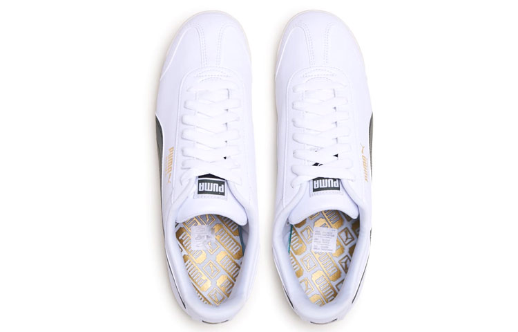 Lookbook 彪馬羅馬基本款耐磨防滑減震低幫訓練鞋 白色墨綠