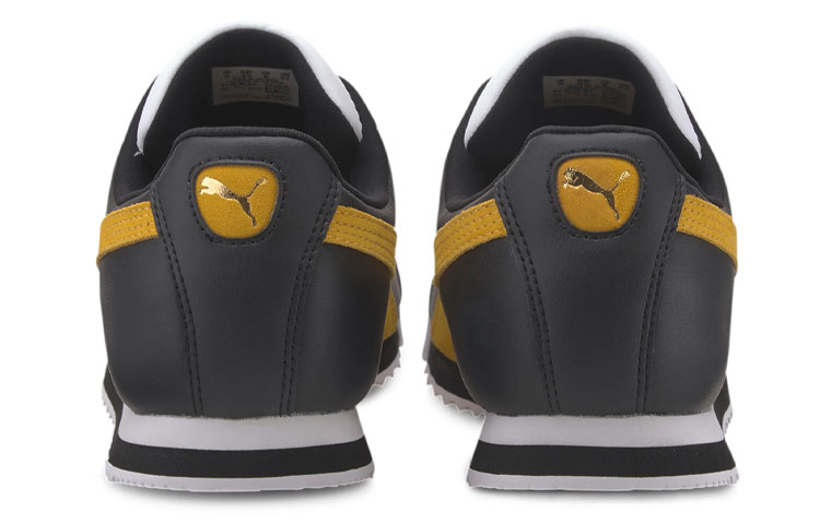 Shop Puma Roma Classique Chaussures de Running Noir/Jaune 371615-01