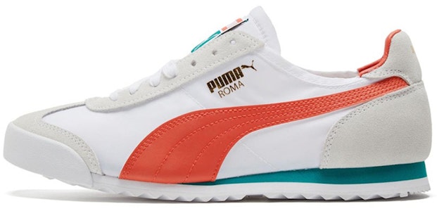 PUMA Roma Og 尼龍 復古休閒 低筒 跑步鞋 男女同款 白綠橙 Buy PUMA Roma Og 尼龍 復古休閒 低筒 跑步鞋 男女同款 白綠橙
