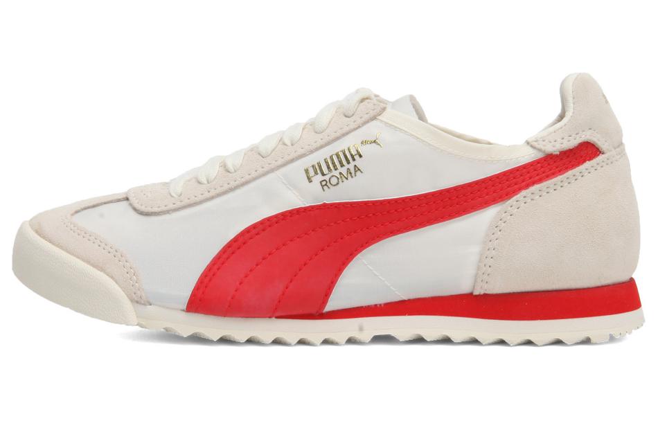 Puma Roma OG Nylon Low-Top Trainers Beige/Red Comfortable Shoes 362408-08