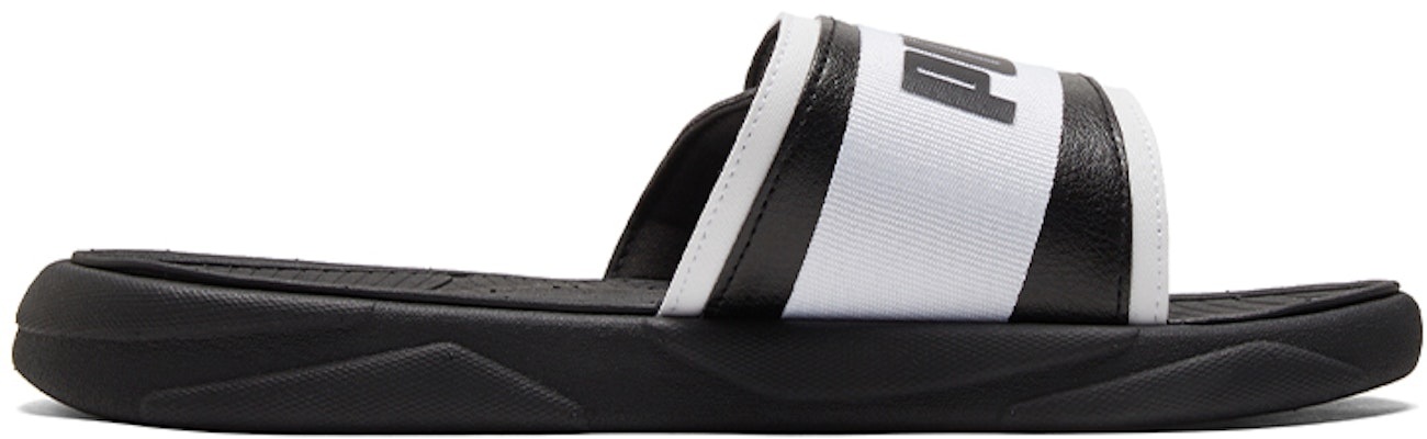 Puma Royalcat Sports Slippers Unisex Black White 386712-01 Order Puma Royalcat Sports Slippers Unisex Black White 386712-01
