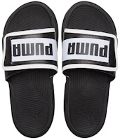 Shop PUMA Royalcat 運動 一字拖鞋 低幫 男女同款 黑白