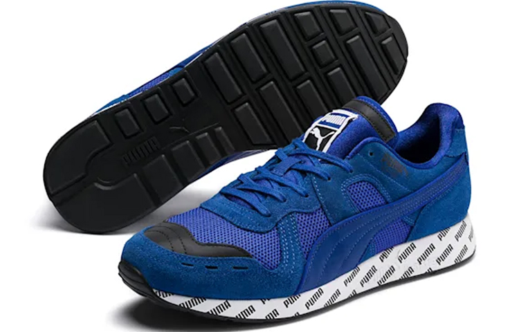 Lookbook Puma RS-100 Baskets Été Noir/Bleu 369340-02