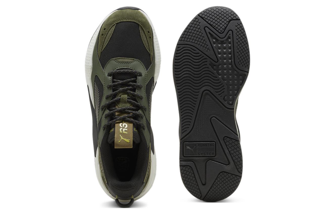 Shop PUMA RS-X Elevated Hike 舒適百搭氣質耐磨經典 低幫 生活休閒鞋 男女同款 綠色