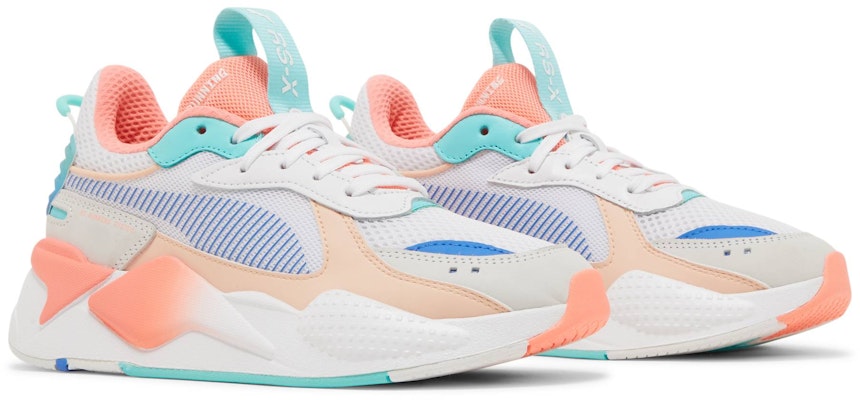 Puma rs x white top peach