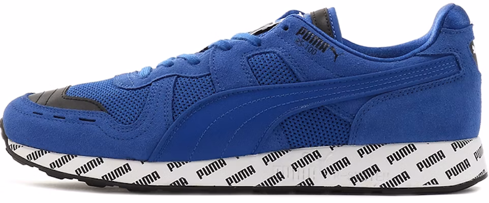 Puma RS-100 Summer Trainers Black/Blue 369340-02 Buy Puma RS-100 Summer Trainers Black/Blue 369340-02