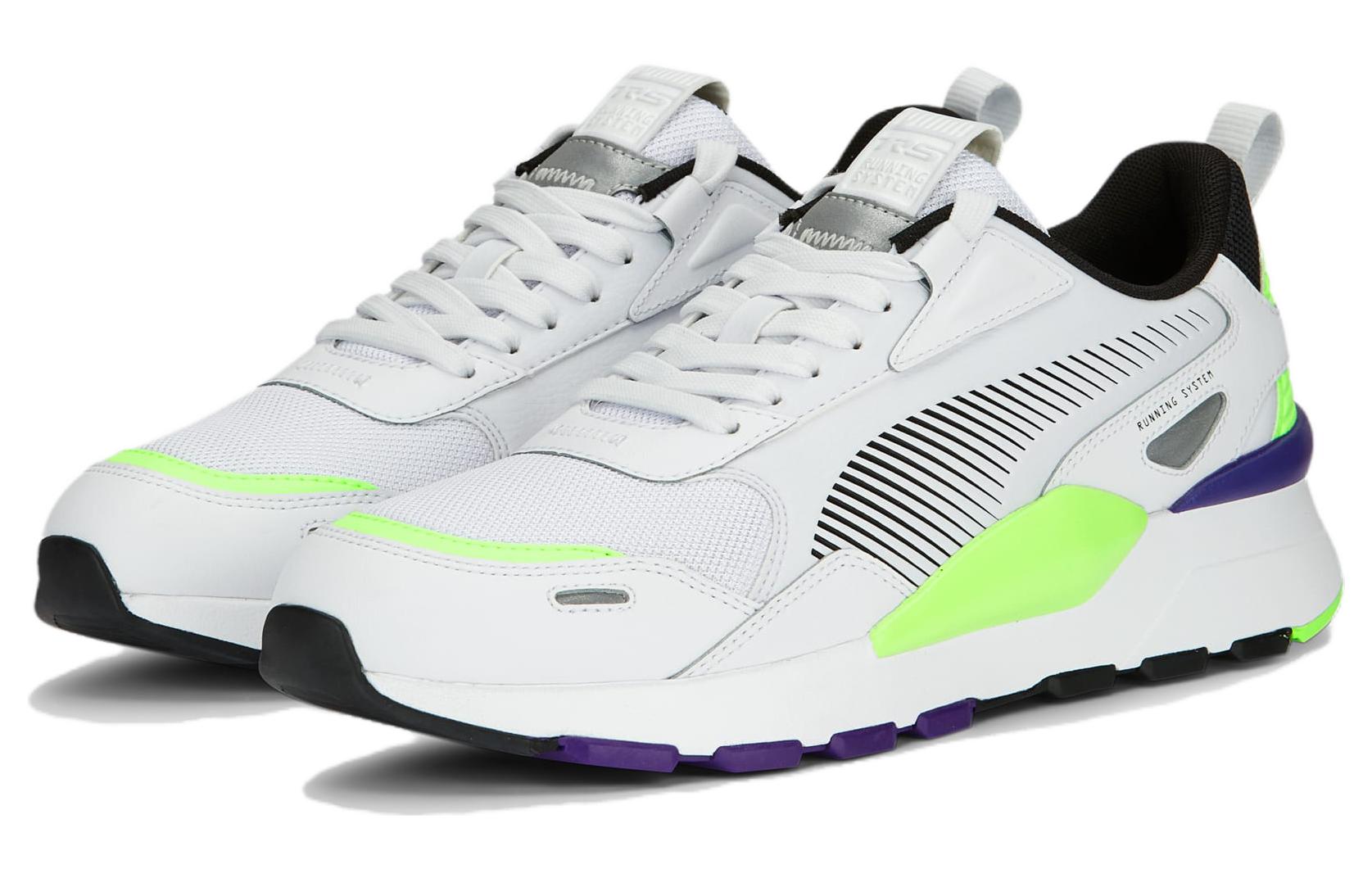 Lookbook PUMA Rs 3.0 Synth Pop 防滑耐磨 低筒 運動休閒鞋 男款 白青