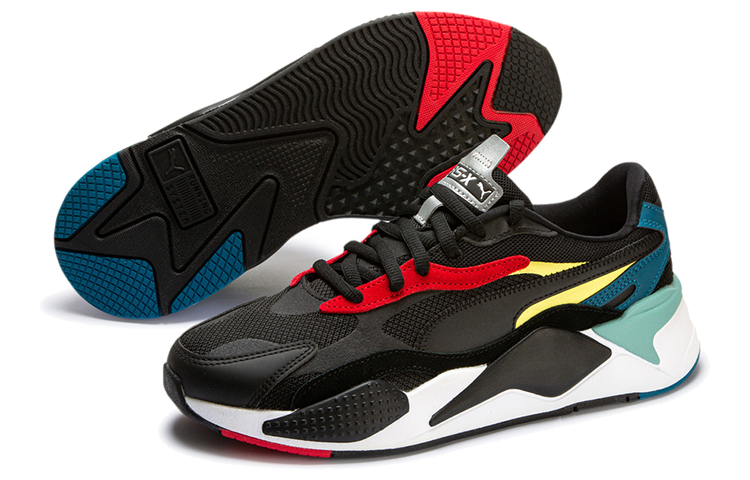 Lookbook 彪马RS-X3拼图 '黑白黄' 371570-25