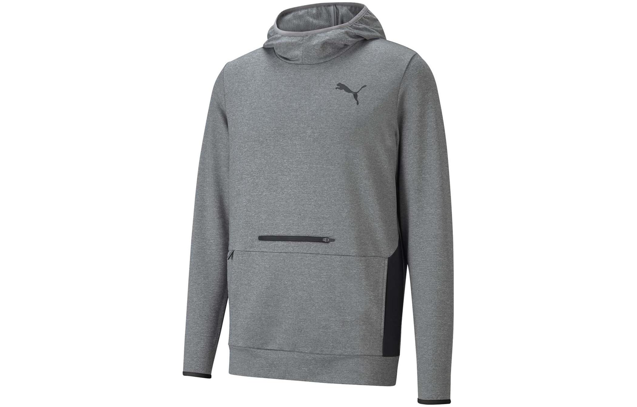 Puma RTG Hoodie Medium Gray Heather Sweat-Wicking Pullover Hoodie 585831-03