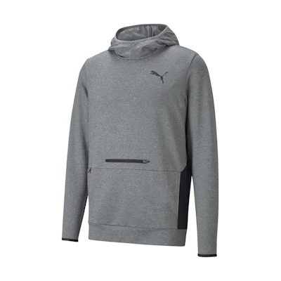 Puma RTG Hoodie Medium Gray Heather Sweat-Wicking Pullover Hoodie 585831-03