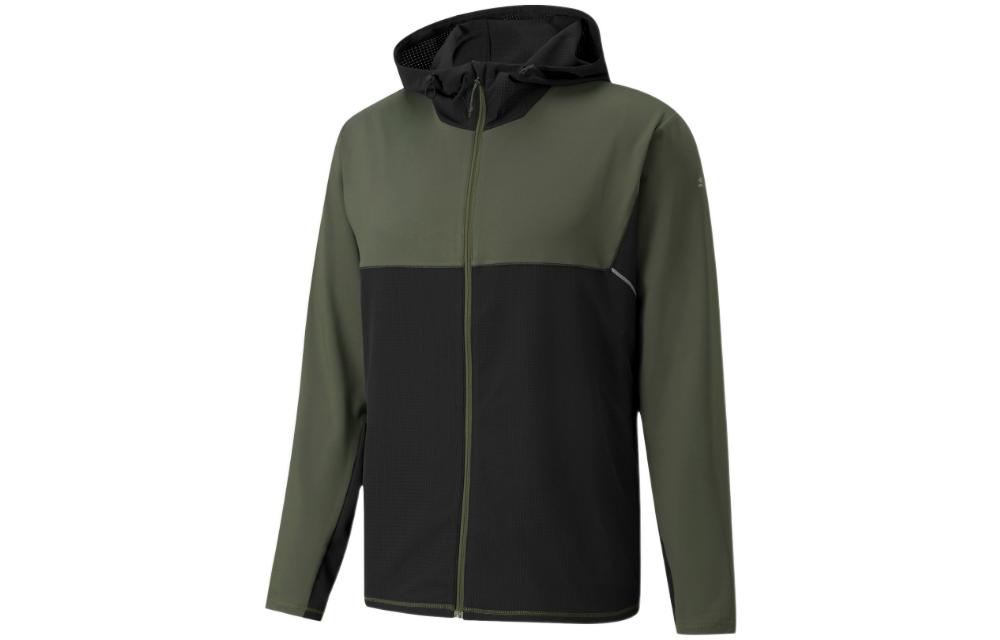 Puma RUN COOLADAPT Reflective Hooded Zip Jacket Grape Leaf Green 520848-44