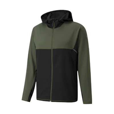 Puma RUN COOLADAPT Reflective Hooded Zip Jacket Grape Leaf Green 520848-44