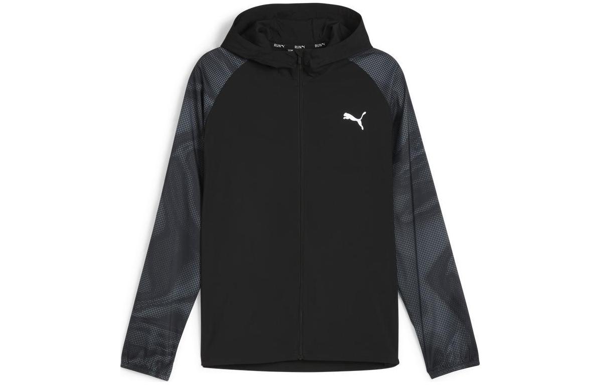 Puma RUN FAV Black Hoodie Jacket - Moisture-Wicking, Comfortable Fit 524221-51