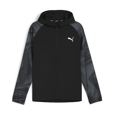 Puma RUN FAV Black Hoodie Jacket - Moisture-Wicking, Comfortable Fit 524221-51