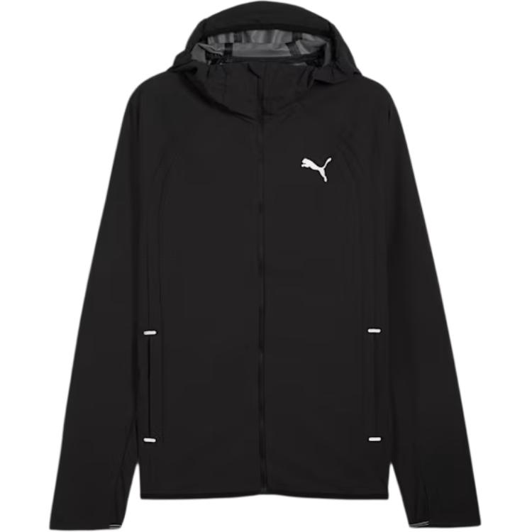 Puma Run Favorit Black Waterproof Jacket with Logo and Zipper 525799-01