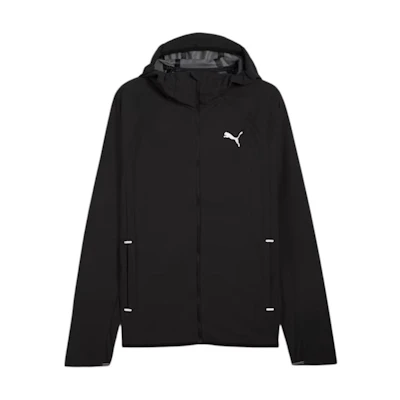 Puma Run Favorit Black Waterproof Jacket with Logo and Zipper 525799-01