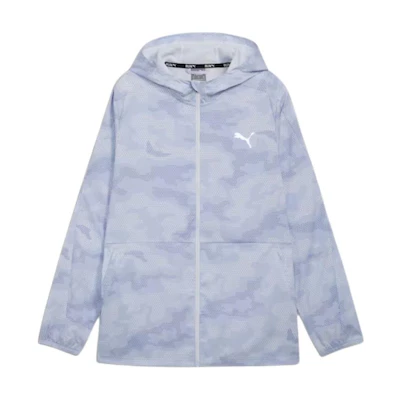 Puma Run Favorite Silver Fog Breathable Hooded Jacket Long Sleeve 525605-95