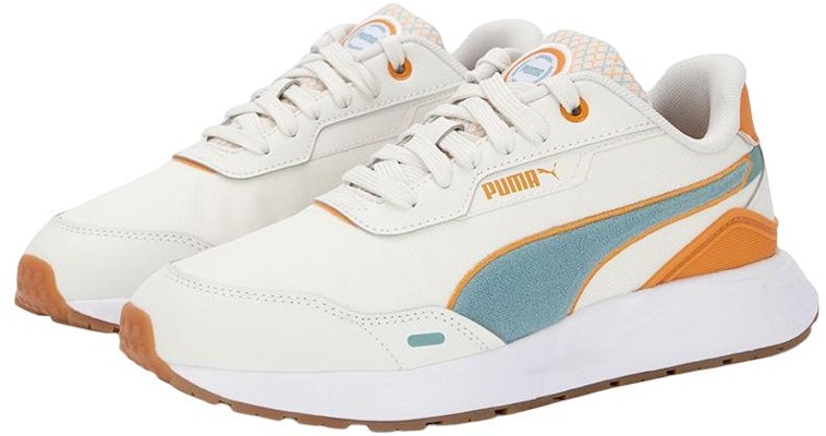 PUMA Runtamed Plus 復古風 防滑耐磨 低筒 運動休閒鞋 男女兼用 米綠色 Lookbook PUMA Runtamed Plus 復古風 防滑耐磨 低筒 運動休閒鞋 男女兼用 米綠色