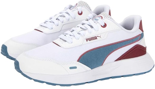 PUMA Runtamed Plus 復古風防滑耐磨 低筒 運動休閒鞋 男女同款 白藍 Lookbook PUMA Runtamed Plus 復古風防滑耐磨 低筒 運動休閒鞋 男女同款 白藍