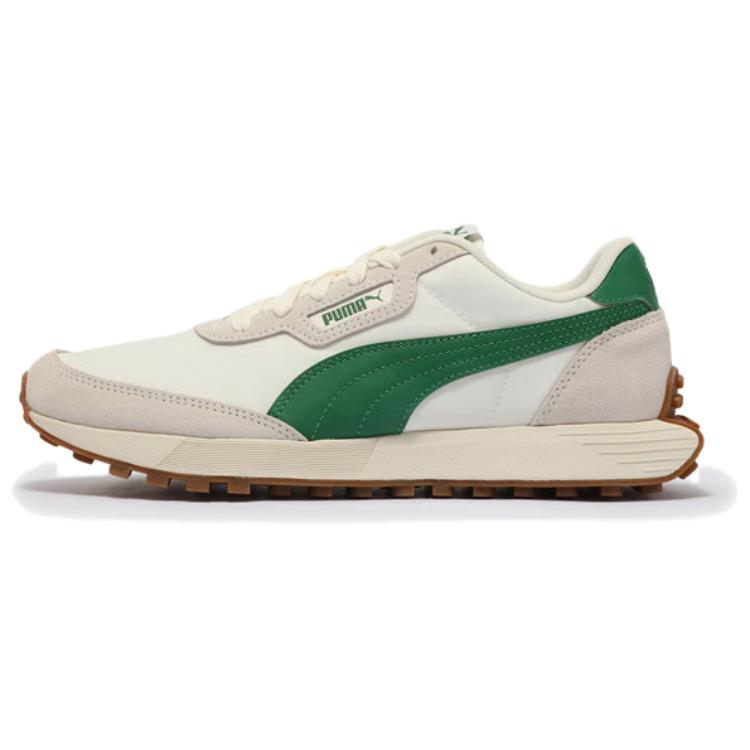 PUMA Runtamed Retro Comfortable Low-Top Casual Shoes White Green 401605-01