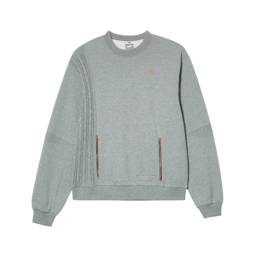 Puma Scoreboard Gray Windproof Casual Sweatshirt 532207-02