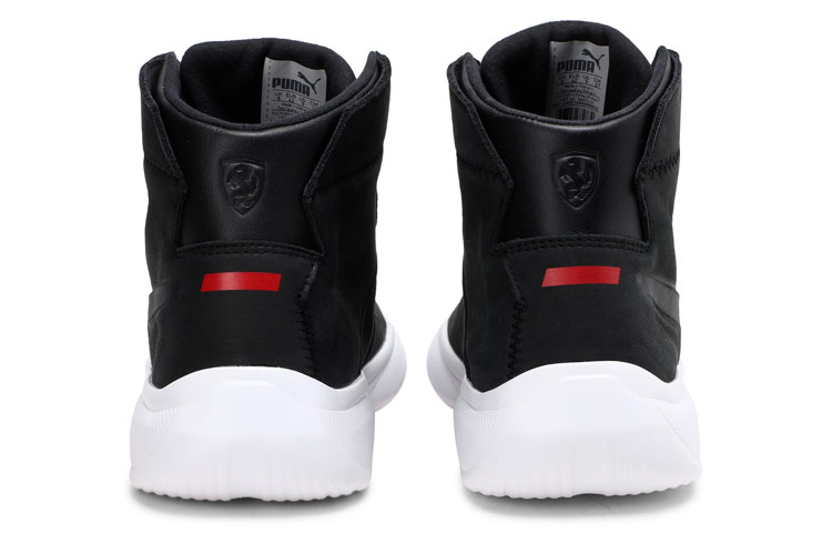 Shop プーマ フェラーリ ポディオ2 ミッド 黒白 306022-01