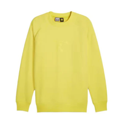 Puma Scuderia Ferrari Race Big Shield Yellow Crewneck Sweatshirt Mens 623802-07