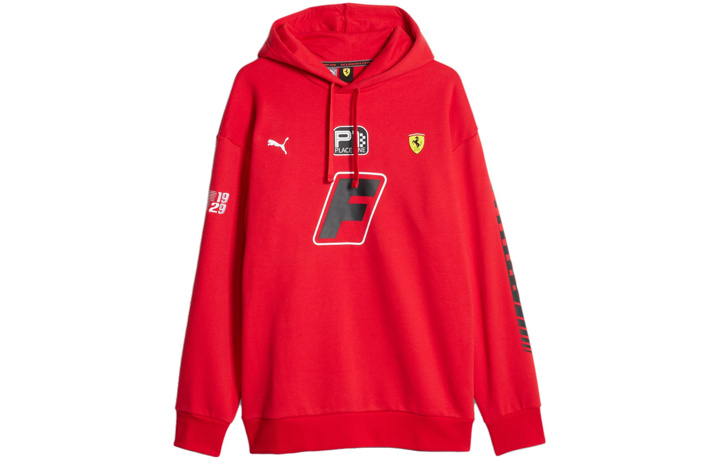 Puma Scuderia Ferrari Race Garage Crews Hoodie Red Racing Style Sweatshirt 621119-02