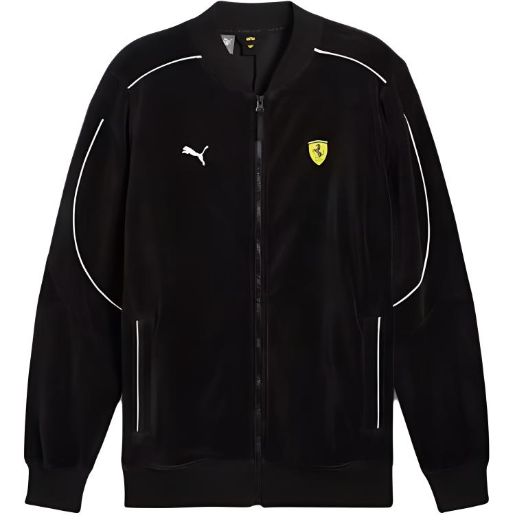 Puma Scuderia Ferrari Race MT7+ Black Long Sleeve Zip Jacket Casual 627043-01