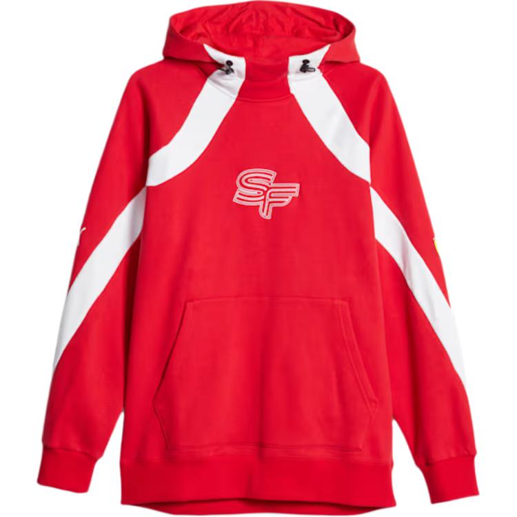 Puma Scuderia Ferrari Red Logo Hoodie SS24 Unisex Long Sleeve Sweatshirt 620902-02