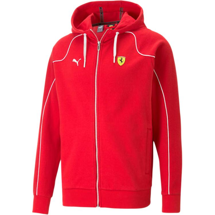 Puma Scuderia Ferrari Red Logo Zip-Up Hoodie Jacket 538164-02
