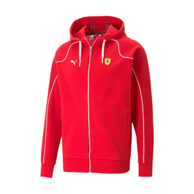 Puma Scuderia Ferrari Red Logo Zip-Up Hoodie Jacket 538164-02