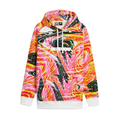 Puma Scuderia Ferrari SS24 Full-Print Yellow Hoodie Fashion & Comfort 623786-07
