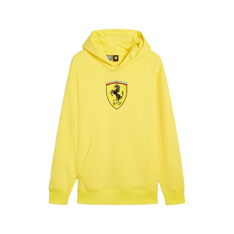 Puma Scuderia Ferrari SS24 Logo Hoodie Fashion Yellow Long Sleeve 627054-03