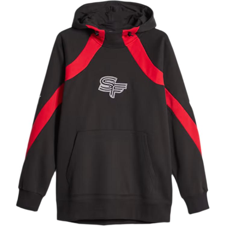 Puma Scuderia Ferrari SS24 Logo Hoodie Unisex Black Long Sleeve Fashion 620902-01