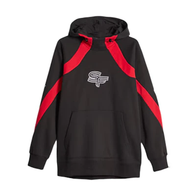 Puma Scuderia Ferrari SS24 Logo Hoodie Unisex Black Long Sleeve Fashion 620902-01