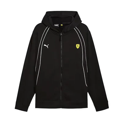 Puma Scuderia Ferrari SS24 Race Logo Hoodie Zip Jacket Black Fashion 627046-01