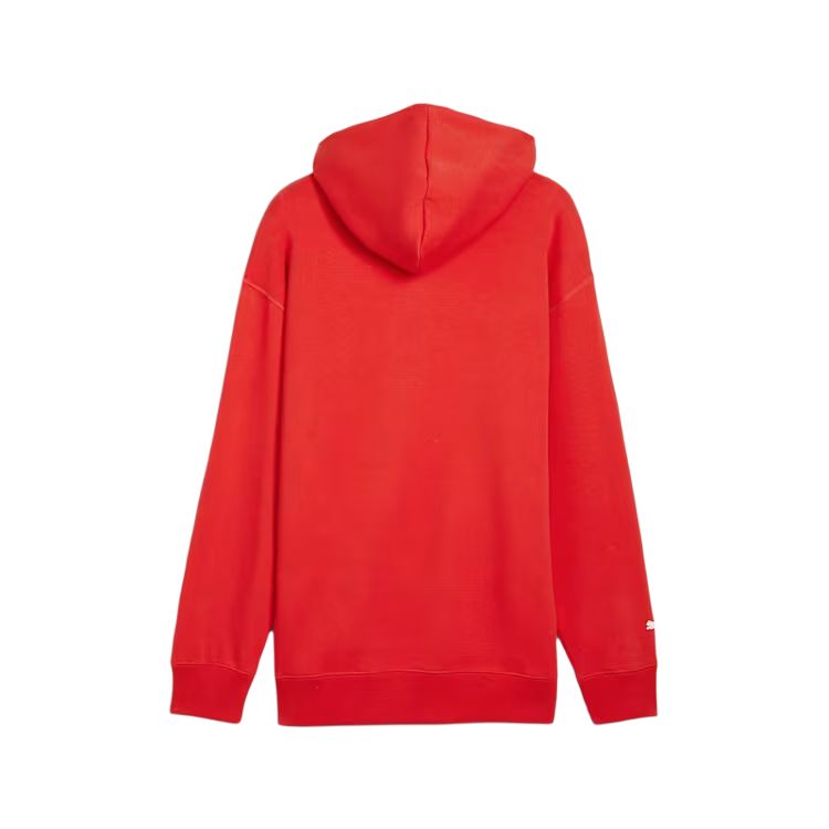 Lookbook PUMA Scuderia Ferrari SS24 Hoodie Logo Merah Lengan Panjang Fesyen 627054-02