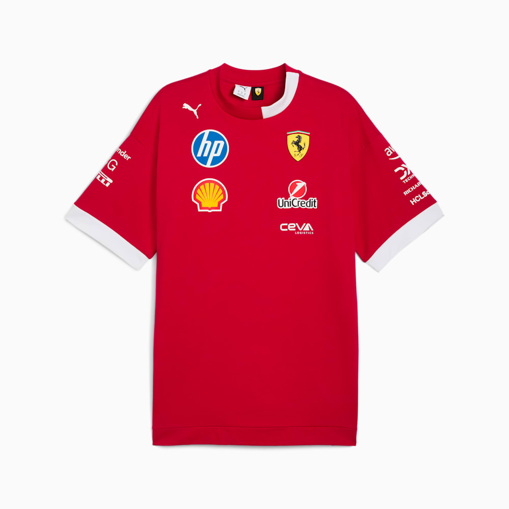 PUMA Scuderia Ferrari SS25  Red Colorblock Loose Fit T-Shirt. 713571-01