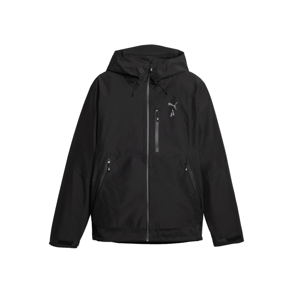 PUMA SEASONS  Solid Color Loose Fit Hooded Woven Jacket Black. 524107-01