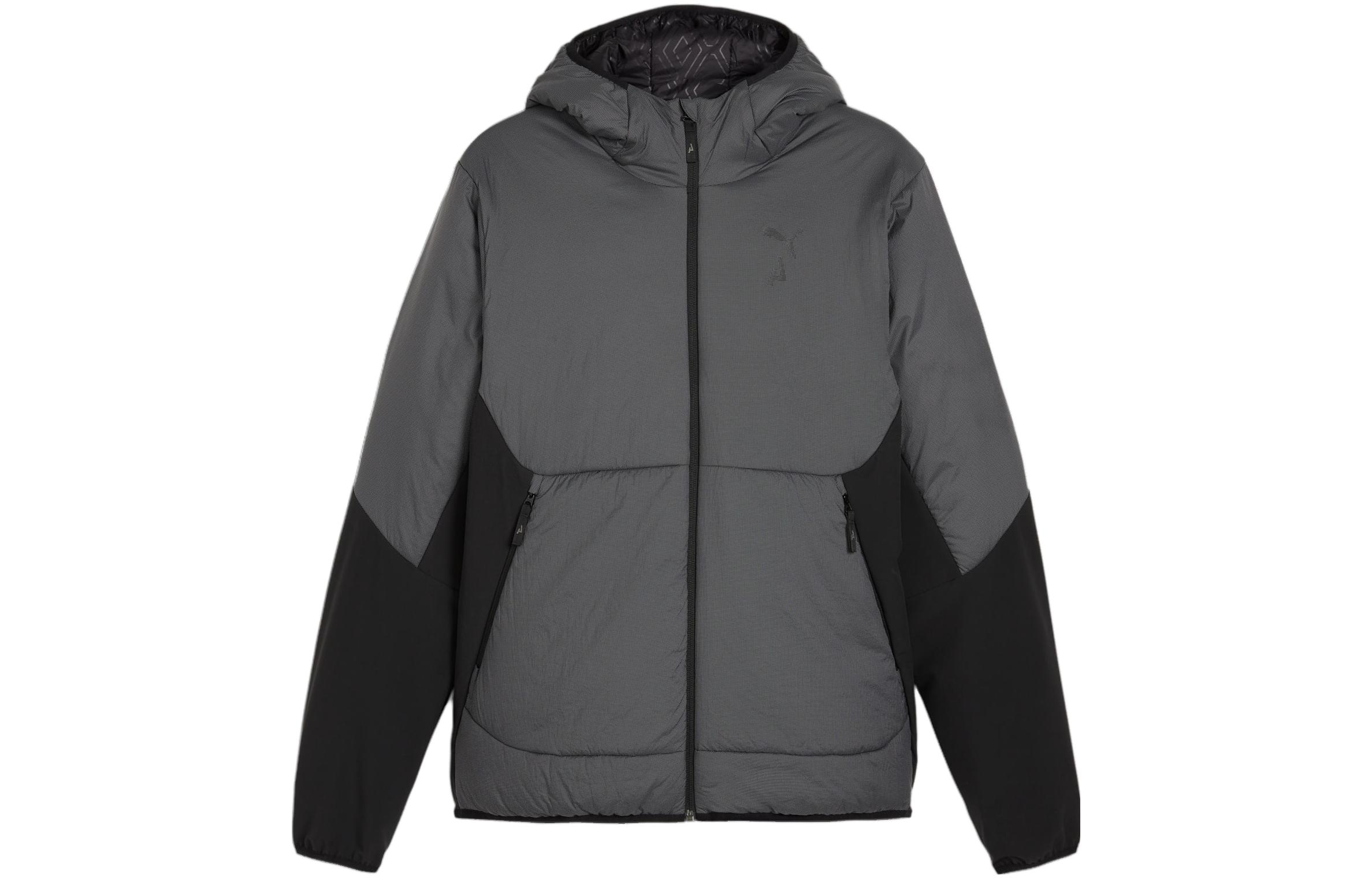 Order Chaqueta Running PUMA Seasons Hybrid Primaloft Gris Negro Colorblock. 524110-01