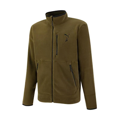 Puma SEASONS Premium Outdoor Logo Zip Jacket Men’s Deep Green 522572-62