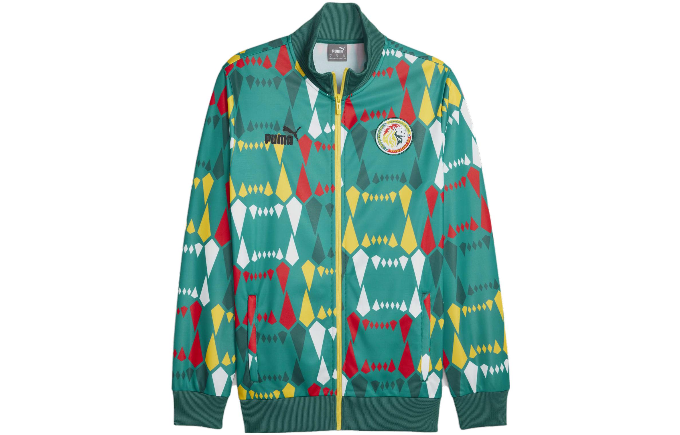 Puma Senegal FtblCulture Green Full-Print Track Jacket 772452-05