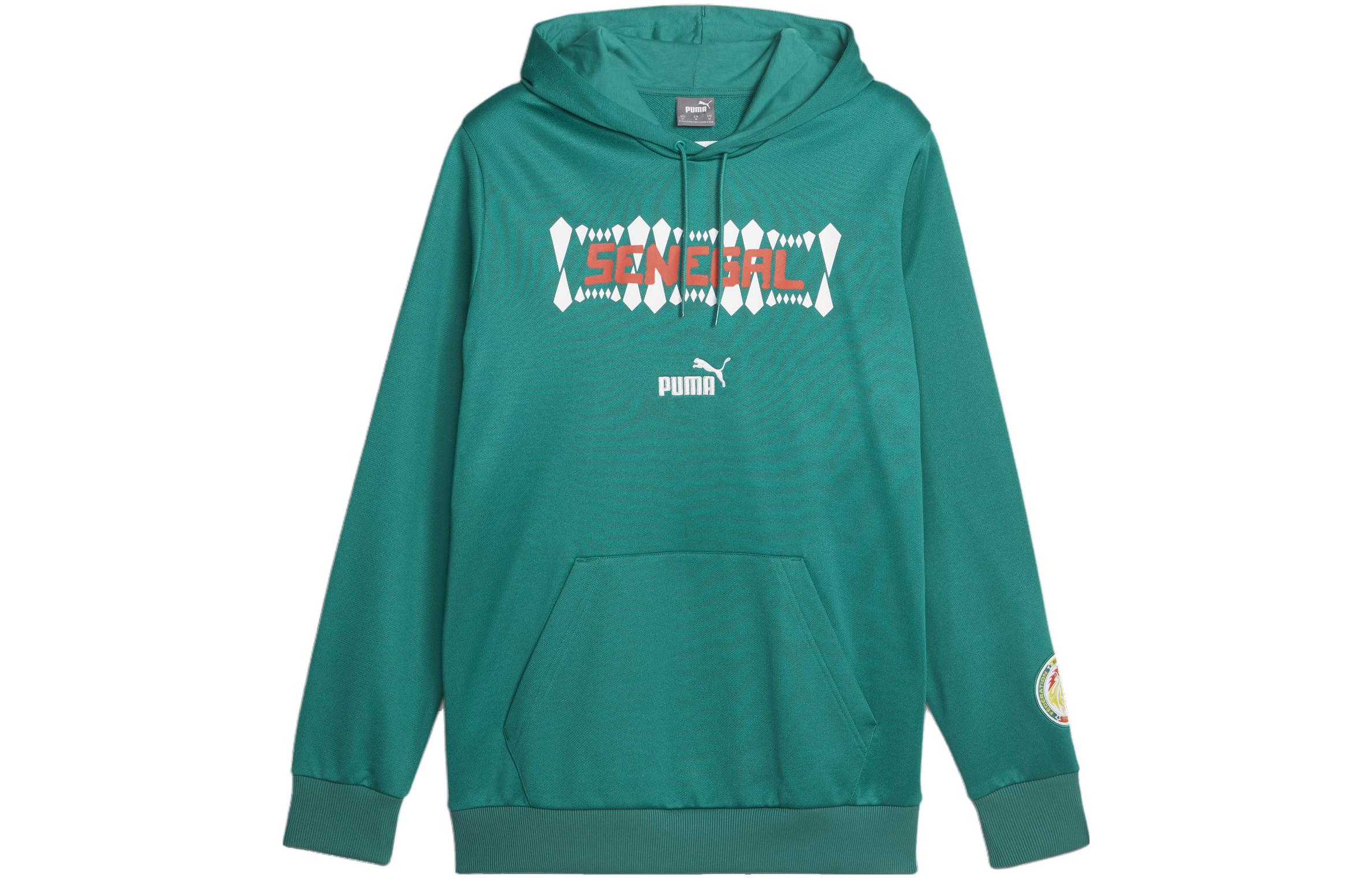 Puma Senegal FtblCulture Letter Print Green Hoodie Casual Pullover 772456-05