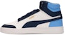 Puma Shuffle Mid Kasut Skateboard Santai Uniseks Biru Putih 380748-09