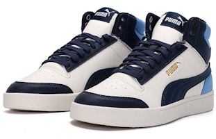 PUMA Shuffle Mid 中筒 板鞋 男女款 藍白色 Lookbook PUMA Shuffle Mid 中筒 板鞋 男女款 藍白色