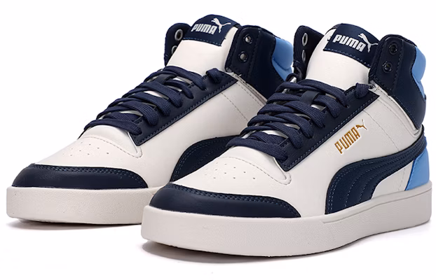 Puma Shuffle Mid Mid Tops Casual Skateboarding Shoes Unisex Blue White 380748-09 Lookbook Puma Shuffle Mid Mid Tops Casual Skateboarding Shoes Unisex Blue White 380748-09