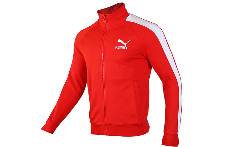 Puma Simple Casual Stand Collar Jacket - Bright Red 595976-11